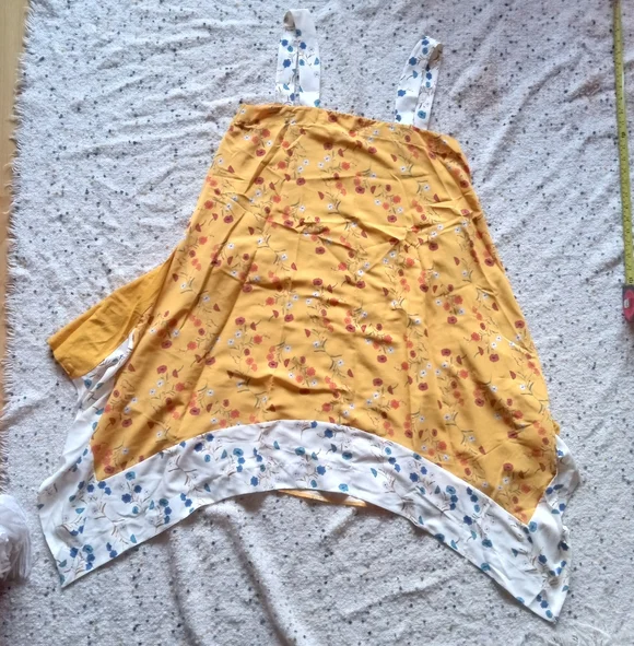 Zara Yellow Floral Handkerchief Hem Swing Dress - Picture 4 of 16